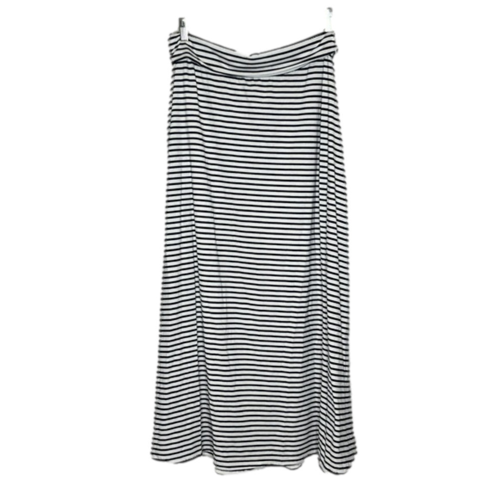 Bobeau long flowing stripe skirt